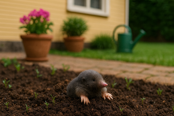 Крот на участке