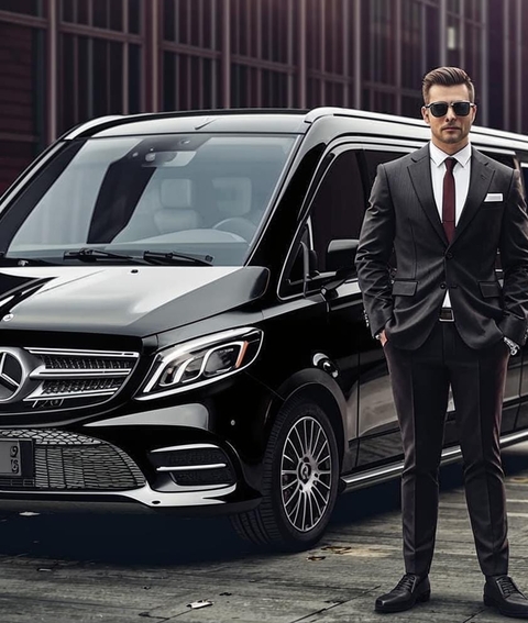 Водитель на Mercedes V-class