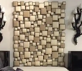 Мягкие стеновые панели мозайкой (квадраты)