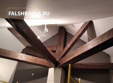декоративные балки цвета венге в Крекшино