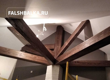 декоративные балки цвета венге в Крекшино
