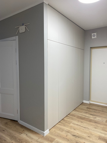 Хай тек купе / шкафы на заказ с распашными фасадами без отпечатков пальцев Art. 044-16