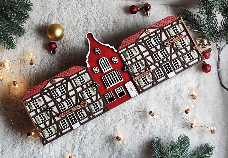 органайзер для канцелярии немецкий домик фахверк длинный 2-сторонний