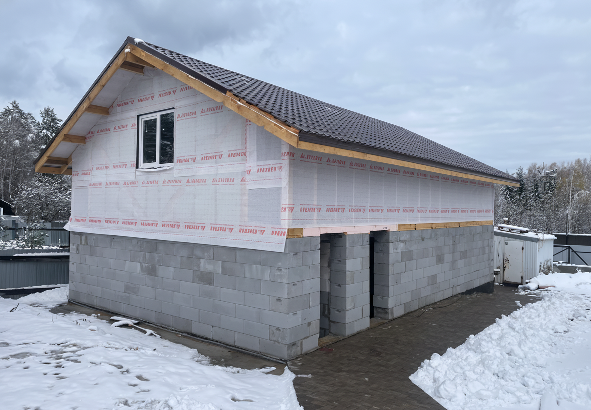 Готовый дом из газобетона