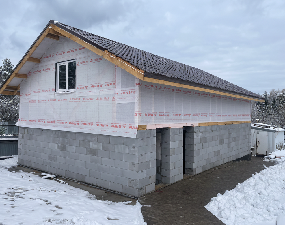 Готовый дом из газобетона