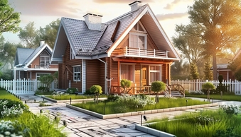 Готовый каркасно-щитовой дом с отделкой на участке в Волгоградской области