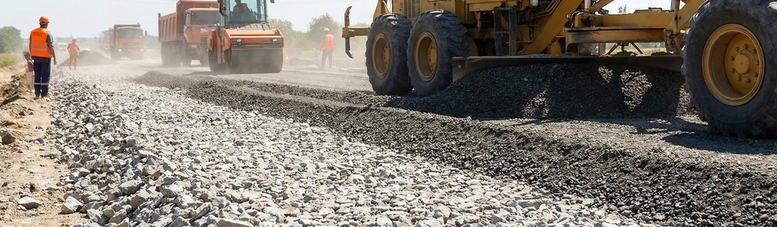 ЩПС на песке для отсыпки площадок и укрепления обочин