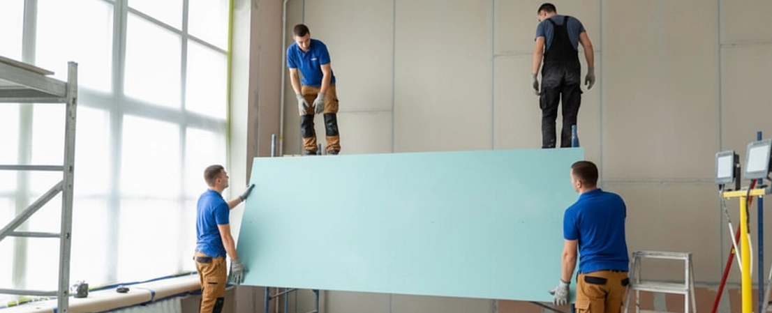 отделка стен гипсокартоном