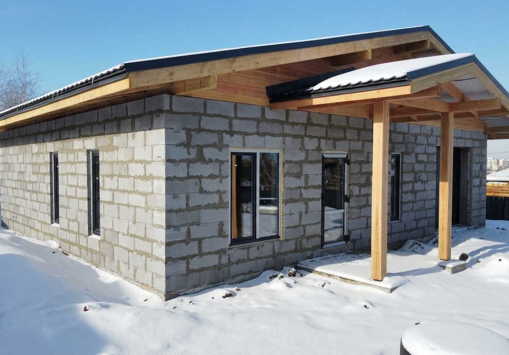 Готовый дом из газобетона