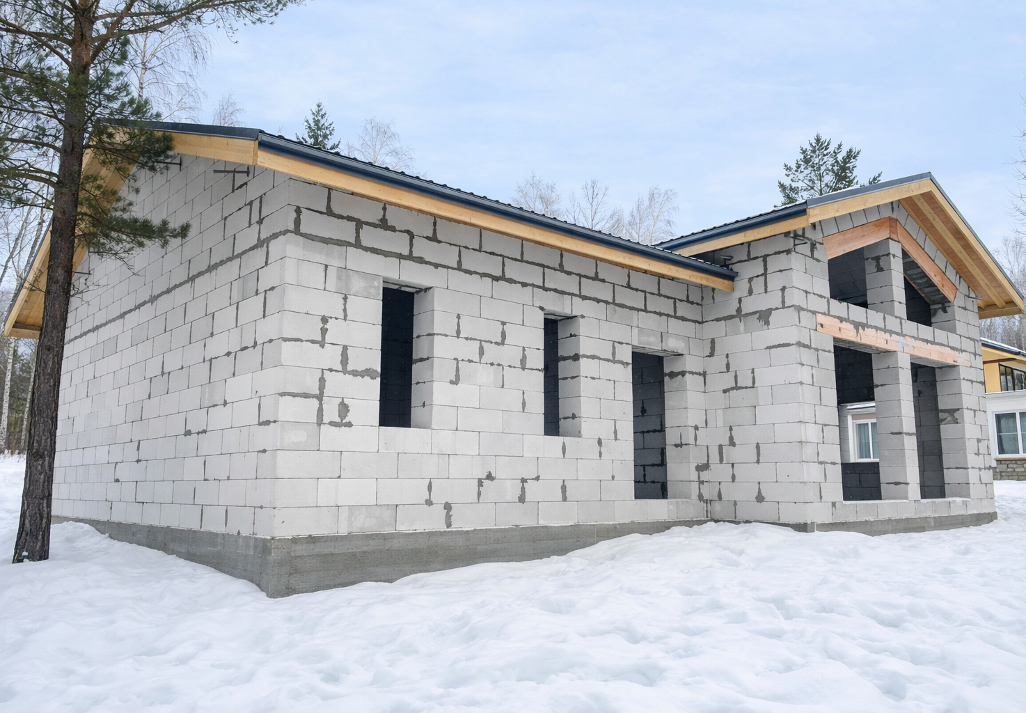 Готовый дом из газобетона