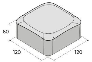Форма плитки Старый город 120х120х60мм