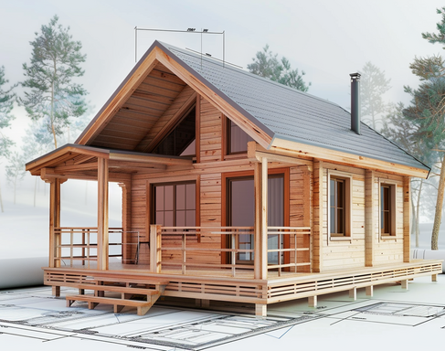 Монтаж частного каркасно-щитового дома на этапе строительства в Краснодаре