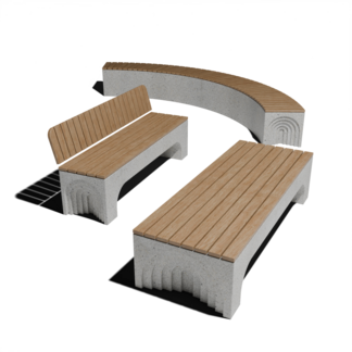 Лавочки и скамейки из архитектурного бетона