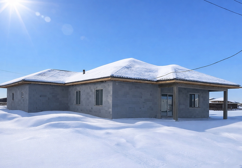 Готовый дом из газобетона