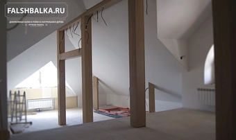 Отделка дома фальшбалками из лиственницы, Новорижское шоссе