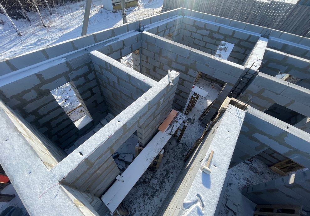 Готовый дом из газобетона