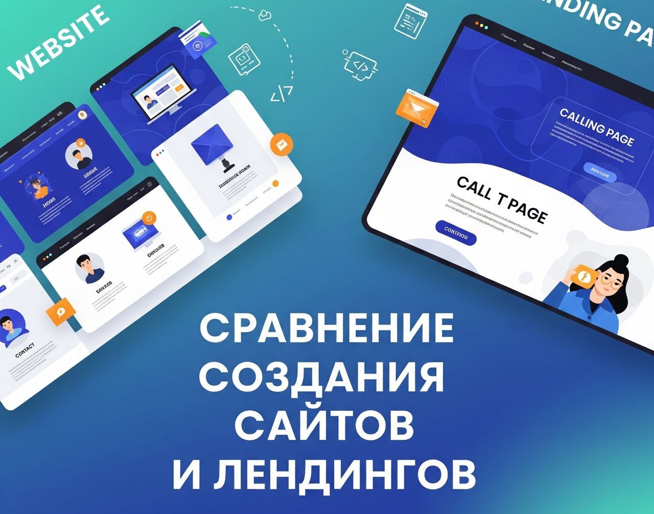 сравнение создание сайтов и лендингов