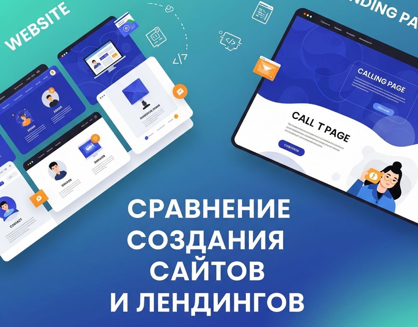 сравнение создание сайтов и лендингов
