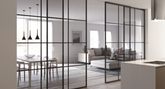 Раздвижная лофт перегородка заказать