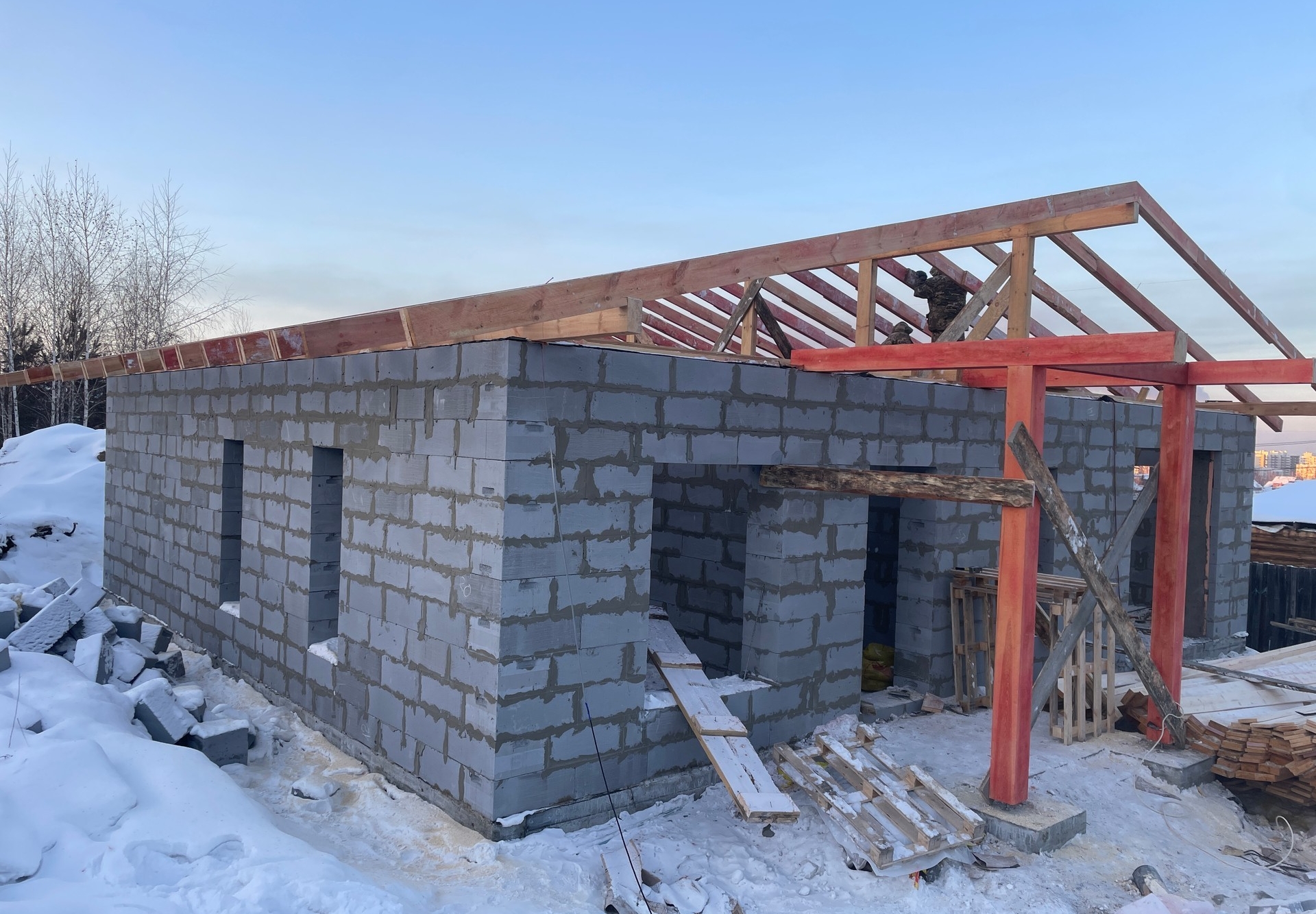 Готовый дом из газобетона