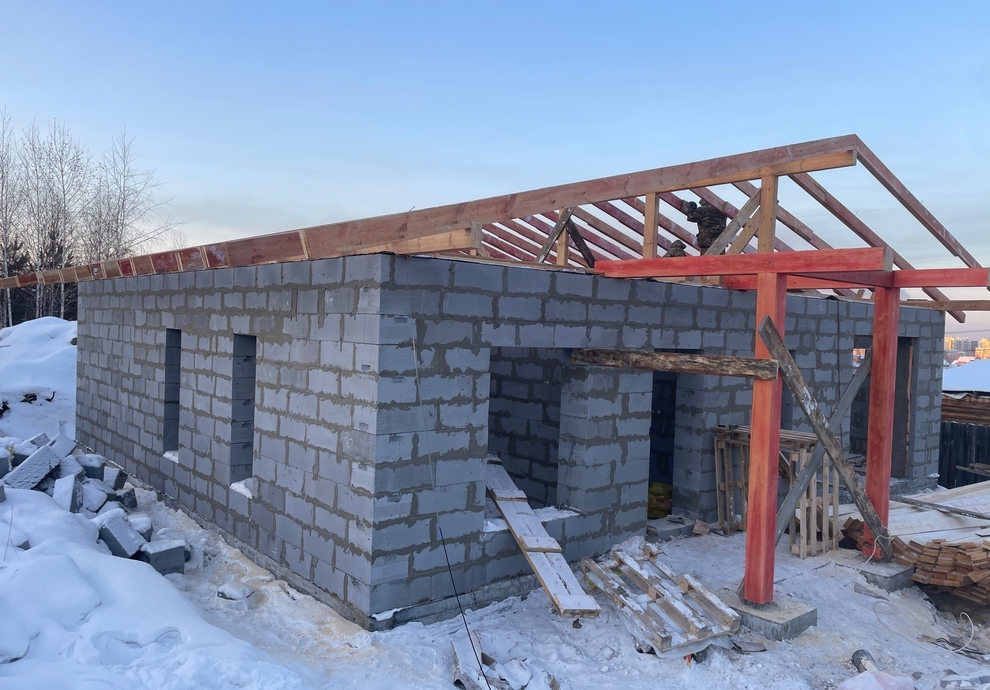 Готовый дом из газобетона