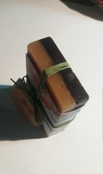 Шунгитово-янтарное мыло с добавлением шунгитового порошка "Амелия" и натурального балтийского янтаря