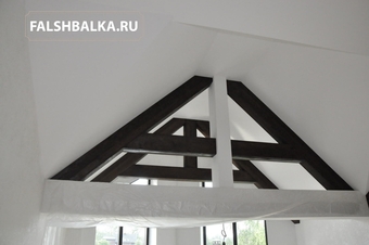 декоративные балки цвета венге в Крекшино