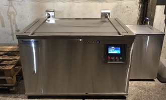 Работа ультразвуковой ванны