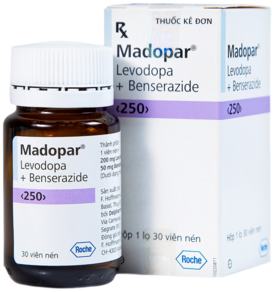 Упаковка препарата Мадопар для лечения симптомов болезни Паркинсона