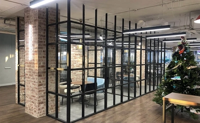 Стационарная лофт перегородка в Астане