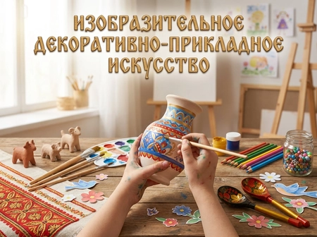 "Номинация «Изобразительное и декоративно‑прикладное искусство»: руки ребёнка разрисовывают кувшин; 