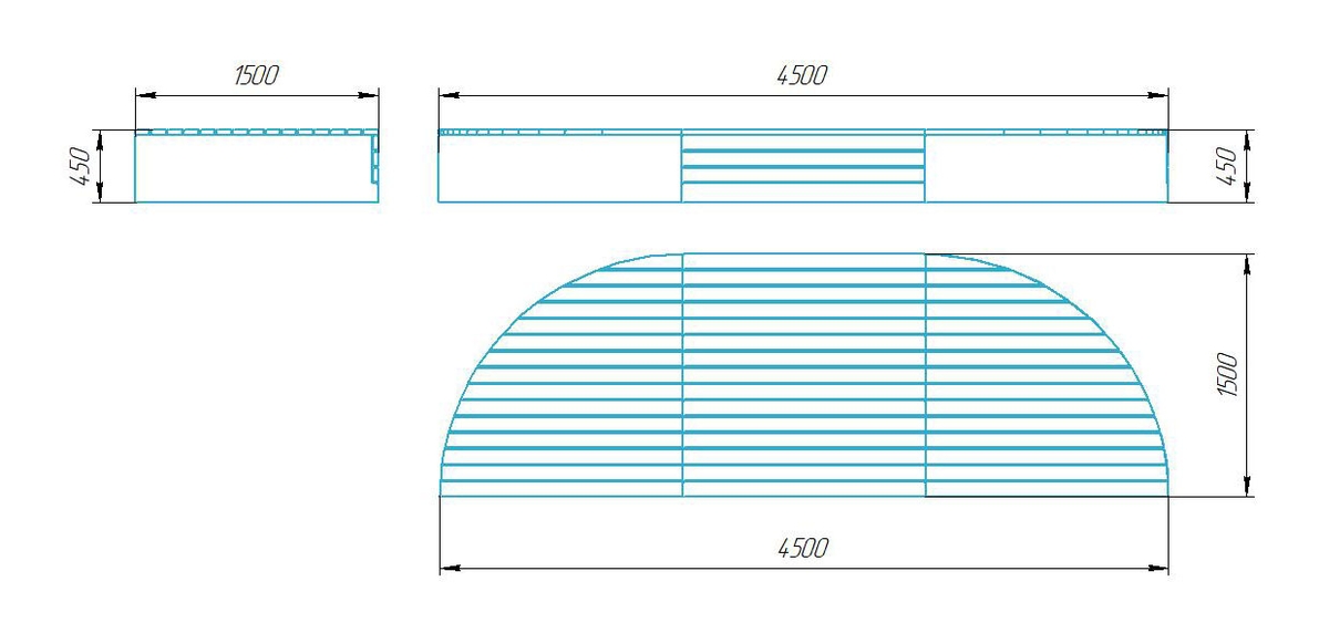 Чертёж размеров и формы кашпо